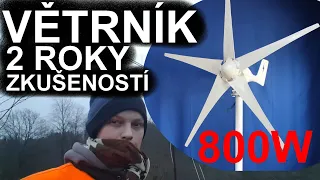 Větrná elektrárna - 2 roky zkušeností s turbínou z aliexpressu za 5000kč