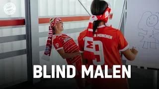 FCB-Frauen Challenges: Blind Malen