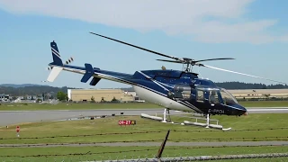 Bell 407 Close Up Takeoff From YYJ