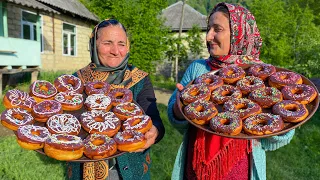 Cooking Homemade Donuts in an Azerbaijani Village! Quiet Relaxing Cooking