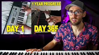 1 Year Piano Progress - Self Taught Adult | Pianist Reacts