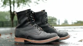 White's Boots x Division Road Semi Dress 375  Half Comp  Black Waxed Flesh