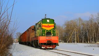 Тепловоз ЧМЕ3-2383 на перегоні Шебекине - Нежеголь ПІВД.-СХІД. ЗАЛ.