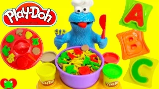 Sesame Street Play Doh Cookie Monster LEARN the Alphabets Soup Playset