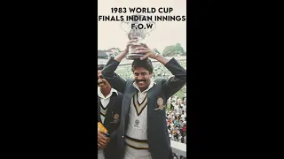 1983 World Cup Finals India Vs West Indies India 183 All Out