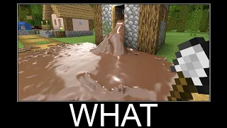 Minecraft wait what meme part 12 realistic chocolate fluid