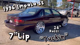 1996 Impala ss 26” 7” Lipp Tuckin on Rucci