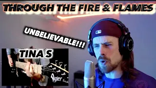 TINA S playing "Through The Fire And Flames" by DRAGONFORCE is UNBELIEVABLE!!! | FIRST REACTION!