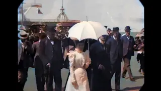 1904 Blackpool Victoria Pier Colorized HD 60 FPS