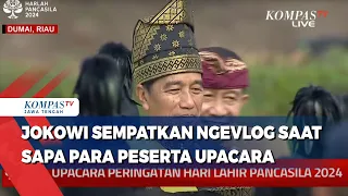 Jokowi Sempatkan Ngevlog Saat Sapa Para Peserta Upacara