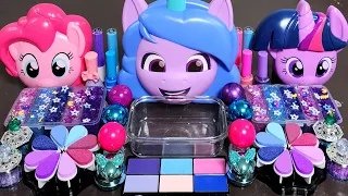 My Little Pony Slime Mixing Makeup,Parts,Glitter Into Slime!Satisfying Slime#satisfying#slime#ASMR