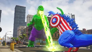 [Avengers] Iron Man Captain America vs Hulk [godzilla]