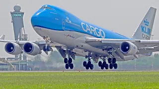 THE GIANTS OF SCHIPHOL AIRPORT | 60 MINUTES OF BIG PLANES | B747, A380, A340, B777, A330 |