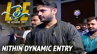 Nithin Dynamic Entry at #LIE Movie Pre Release Event - Arjun, Megha Akash | Hanu Raghavapudi