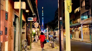 Tokyo Night Walk | Asakusa | Kappabashi Shopping Street | Ueno | Okachimachi #4k #japan #walkthrough