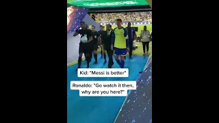 Angry Cristiano Ronaldo Screams At Kid Who Says Lionel Messi Is Better At Football 🤬