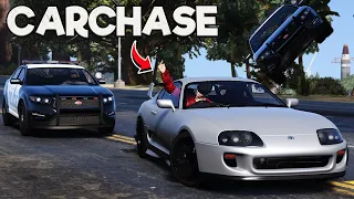 Car Chase a Toyota Supra FULL UPGRADE sa GTA 5.. (TAGALOG)