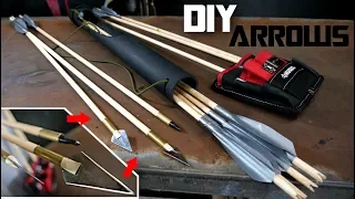 How to Make BROADHEAD ARROWS and PVC QUIVER!! (easy peasy lemon squeezy)