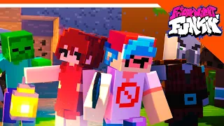 🎶 TOP MOD! BOYFRIEND AND GIRLFRIEND IN MINECRAFT! MINECRAFT IN FSF! 🎶 Friday Night Funkin' Minecra