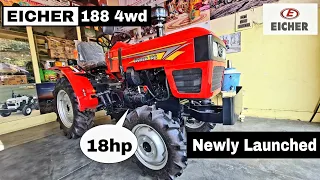 Eicher 188 4×4 Tractor 🚜 || 18hp में सबसे सस्ता ट्रैक्टर || फुल डिटेल्स रिव्यू और ऑन रोड कीमत ||