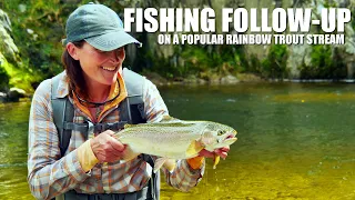 Fly Fishing Follow-Up on a Popular Rainbow Trout Stream (How to Fly Fish) - PART 1