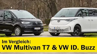 Vergleichstest: VW Multivan T7 & VW ID. Buzz | ÖAMTC auto touring