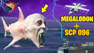 ATAQUE DE MEGALODON GIGANTE + SCP 096 no GTA 5 Mods ! (ÉPICO)