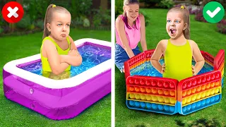 POP IT POOL! 🌈💦 || Fantastic House Crafts And DIY Backyard Ideas For The Whole Family