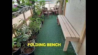 Folding bench in Balcony Garden