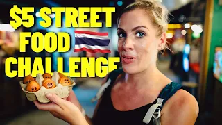 $5 Street Food CHALLENGE in BANGKOK (JODD FAIRS) 🇹🇭