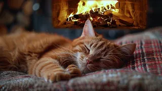 Cozy Fireplace Room Ambience & Relieving Sounds | Stress Relief with Calming Fireplace ASMR