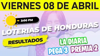 Sorteo 3PM Loto Honduras, La Diaria, Pega 3, Premia 2, Viernes 8 de Abril del 2022 | Ganador 😱🤑💰💵