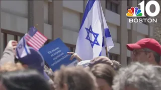 Rally held in Boston in support of Jewish college students