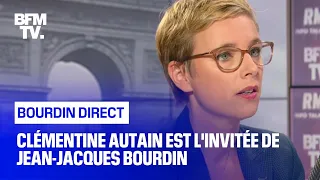 Clémentine Autain face à Jean-Jacques Bourdin en direct