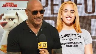 Dwayne Johnson REACTS to Daughter Simone's WWE Debut (Exclusive)