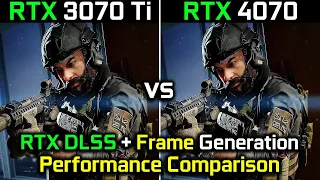 RTX 3070 Ti vs RTX 4070 | Ray Tracing DLSS + Frame Generation (FG) Test in 14 Games at 1440P | 2023