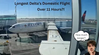 DELTA'S LONGEST DOMESTIC FLIGHT?! Honest Review in Economy Class...
