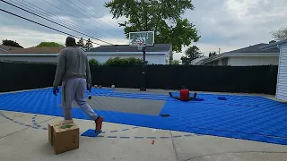 CUSTOM OUTDOOR BASKETBALL COURT