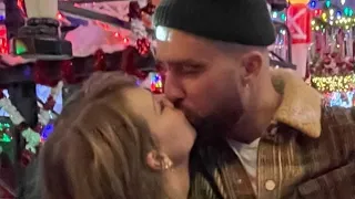 Taylor Swift and Travis Kelce’s Romantic Kiss in KC