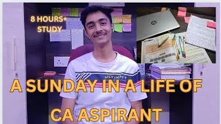 A sunday in a life of CA Aspirant/Student | CA Foundation | 8 hours+ Study ⌛|