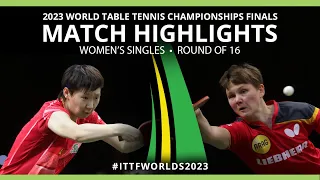 Nina Mittelham vs Wang Manyu | WS R16 | 2023 ITTF World Table Tennis Championships Finals