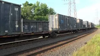 NS 64J Trash Train With Nice Horn Salute and Speed Restriction At Bound Brook