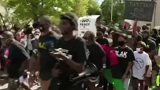 Anti-racism demonstrators rally in Kenosha