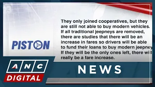 Piston: Traditional jeepney phaseout to result in fare hike | ANC