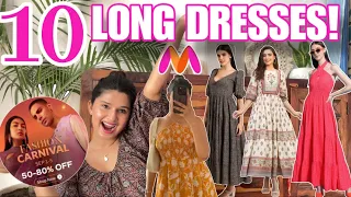 *HUGE* Myntra Long Dresses Haul!😍Myntra Sale Haul Upto 80% Off!! || Rupal Yadav