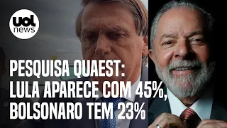 Pesquisa Genial/Quaest: Lula tem 45% no primeiro turno e lidera todos os cenários de 2º