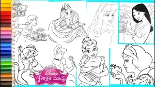 Disney Princess Compilation Belle Cinderella Jasmine Rapunzel Aurora Snow white Mulan