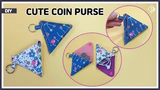 DIY Easy to make triangular pouch / coin purse / free pattern [Tendersmile Handmade]