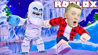 ОГРОМНЫЙ СНЕЖНЫЙ ЧЕЛОВЕК Напал на МЕНЯ! Или Побег от ЙЕТИ в ROBLOX от FFGTV