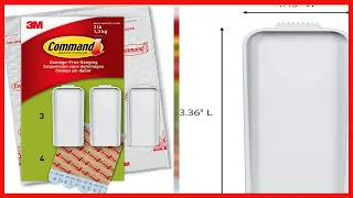 Command Large Canvas Hangers, Indoor Use, 3-Hooks, 4-Strips, Decorate Damage-Free